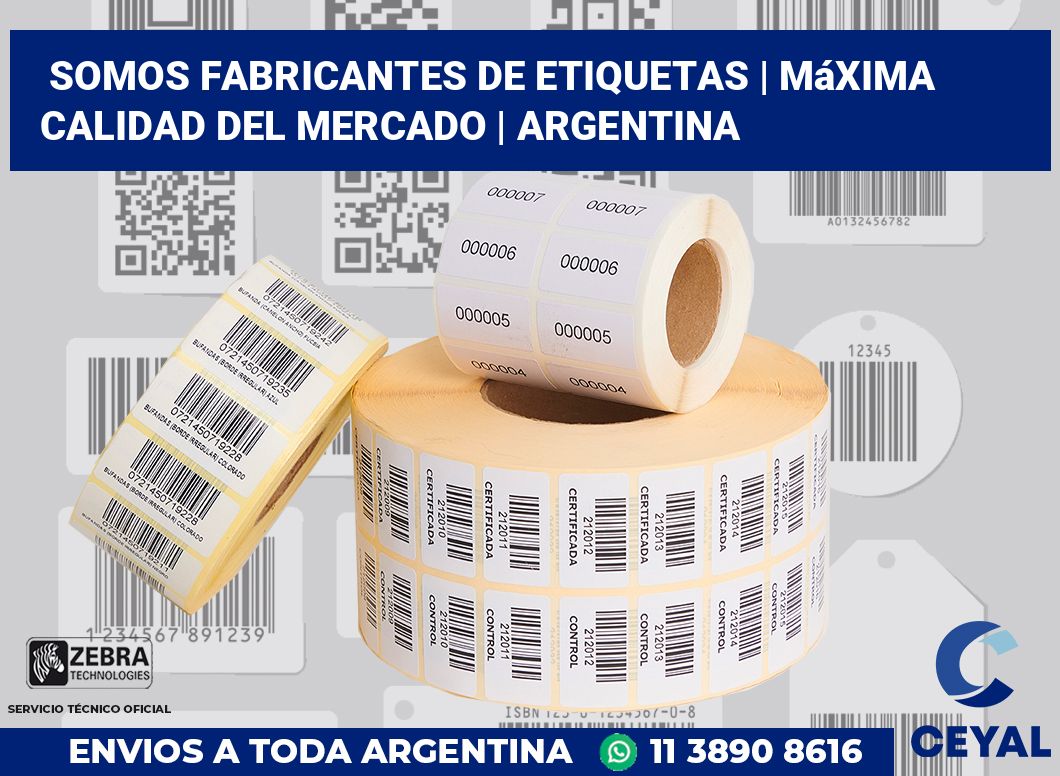 Somos fabricantes de etiquetas | Máxima calidad del mercado | Argentina