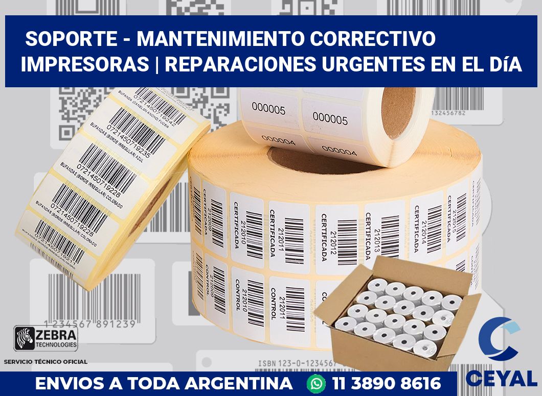 Soporte - Mantenimiento correctivo impresoras | Reparaciones urgentes en el día