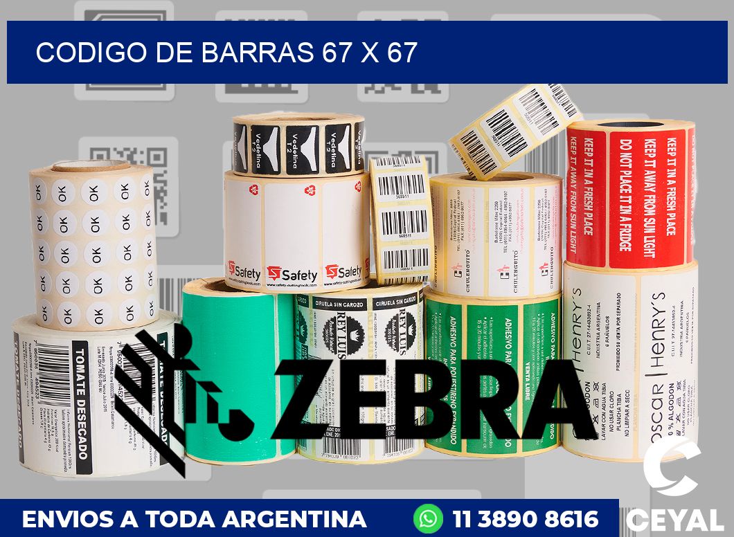 codigo de barras 67 x 67