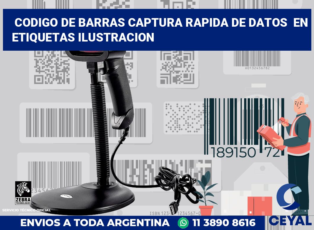 codigo de barras captura rapida de datos  en etiquetas ilustracion