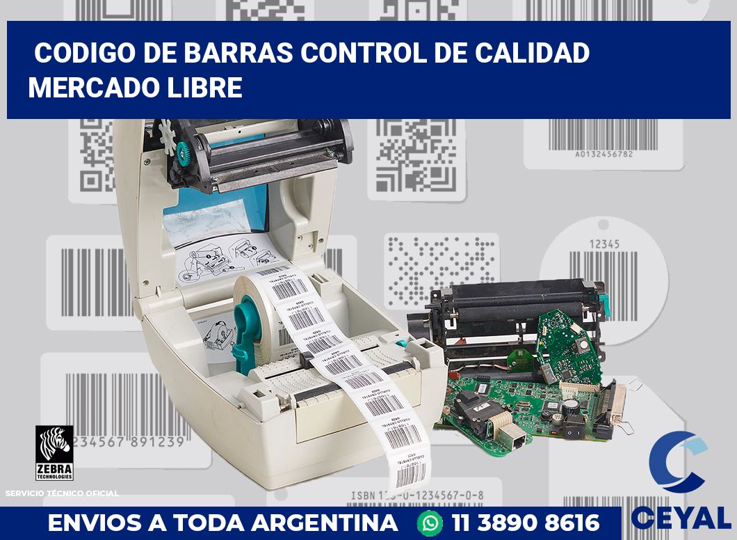 codigo de barras control de calidad  Mercado Libre