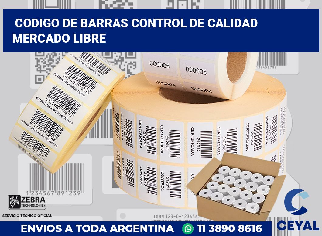 codigo de barras control de calidad  Mercado Libre