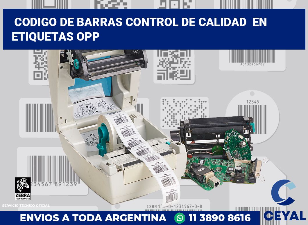 codigo de barras control de calidad  en etiquetas OPP