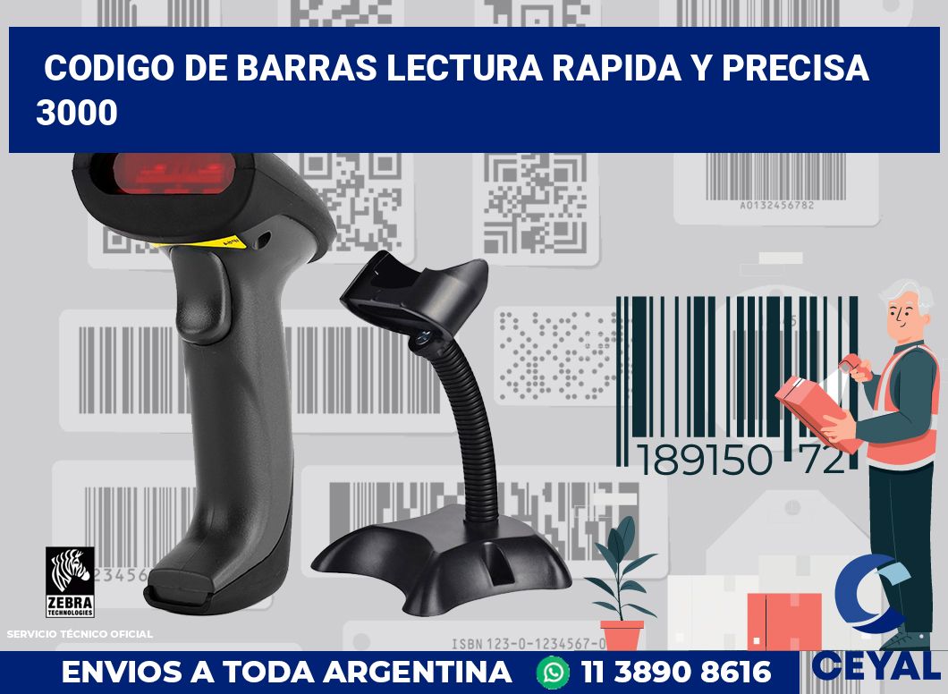 codigo de barras lectura rapida y precisa  3000