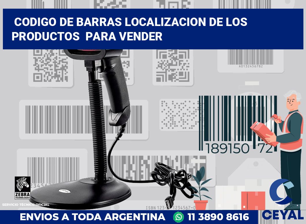 codigo de barras localizacion de los productos  para vender