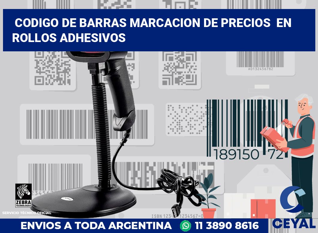 codigo de barras marcacion de precios  en rollos adhesivos