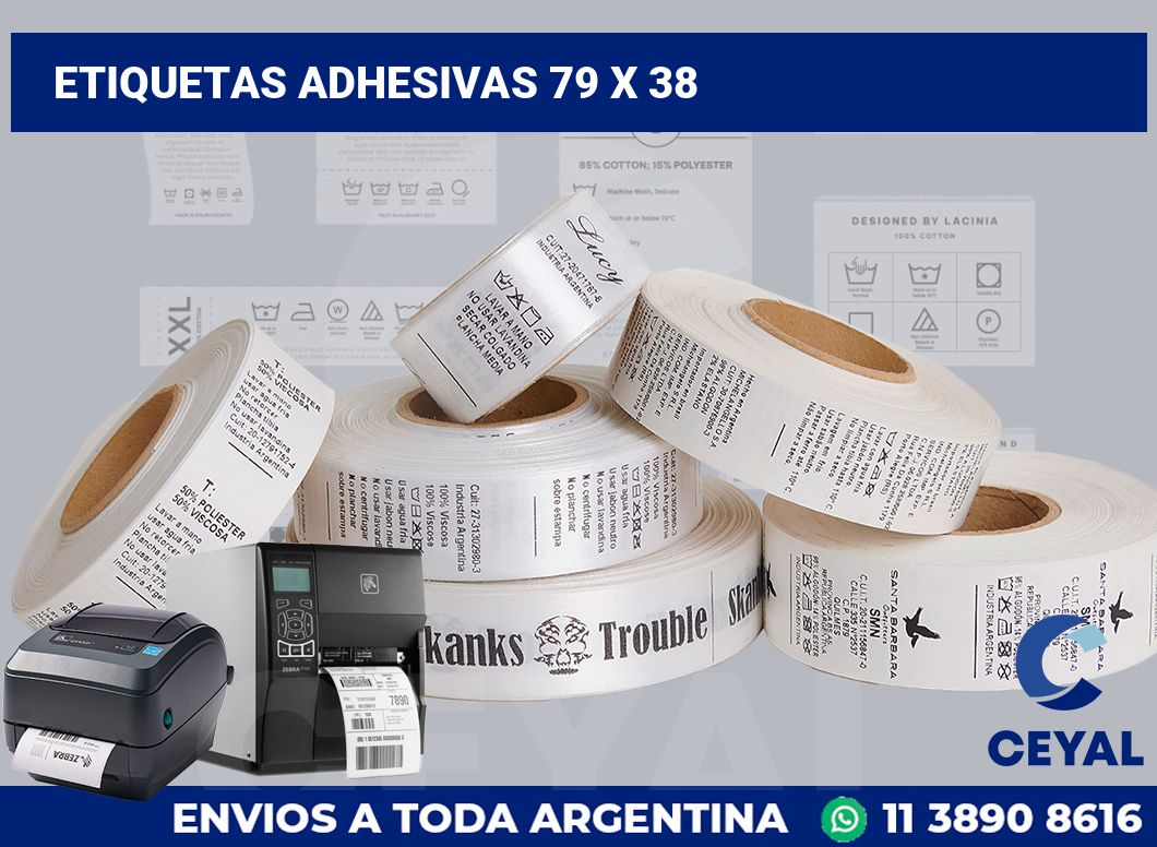 etiquetas adhesivas 79 x 38