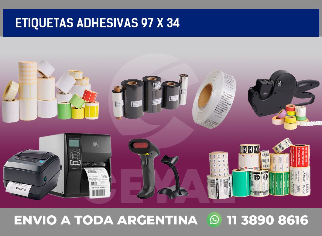 etiquetas adhesivas 97 x 34