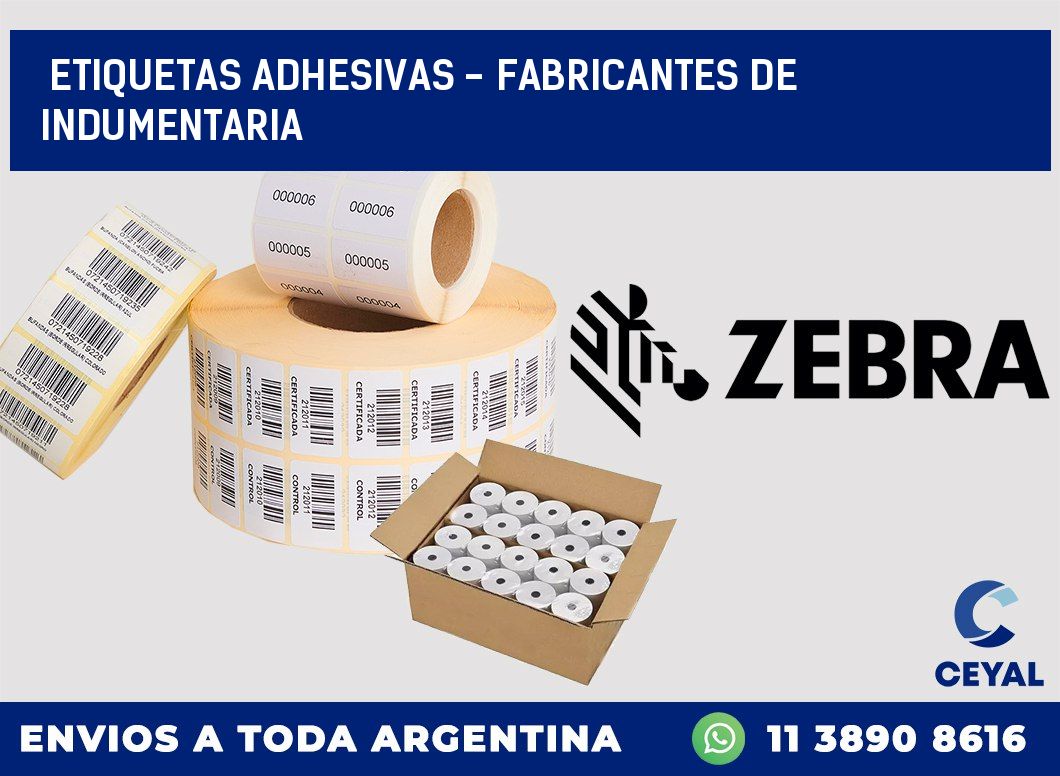 etiquetas adhesivas – Fabricantes de indumentaria