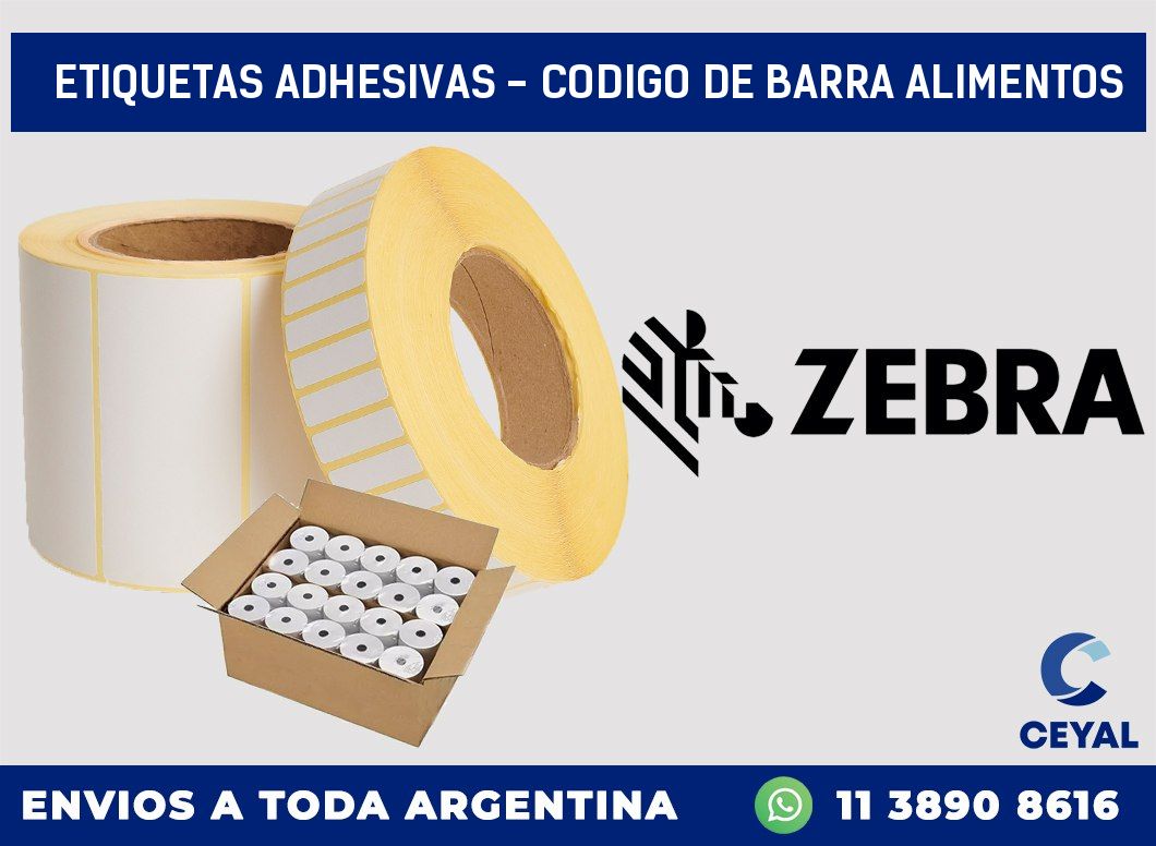 etiquetas adhesivas - codigo de barra alimentos