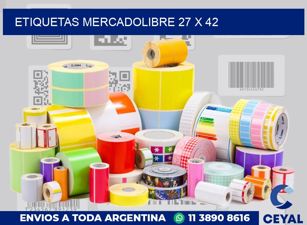 etiquetas mercadolibre 27 x 42