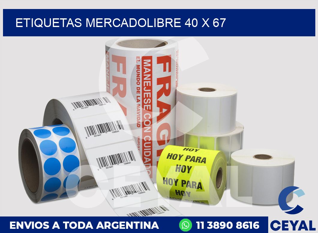 etiquetas mercadolibre 40 x 67