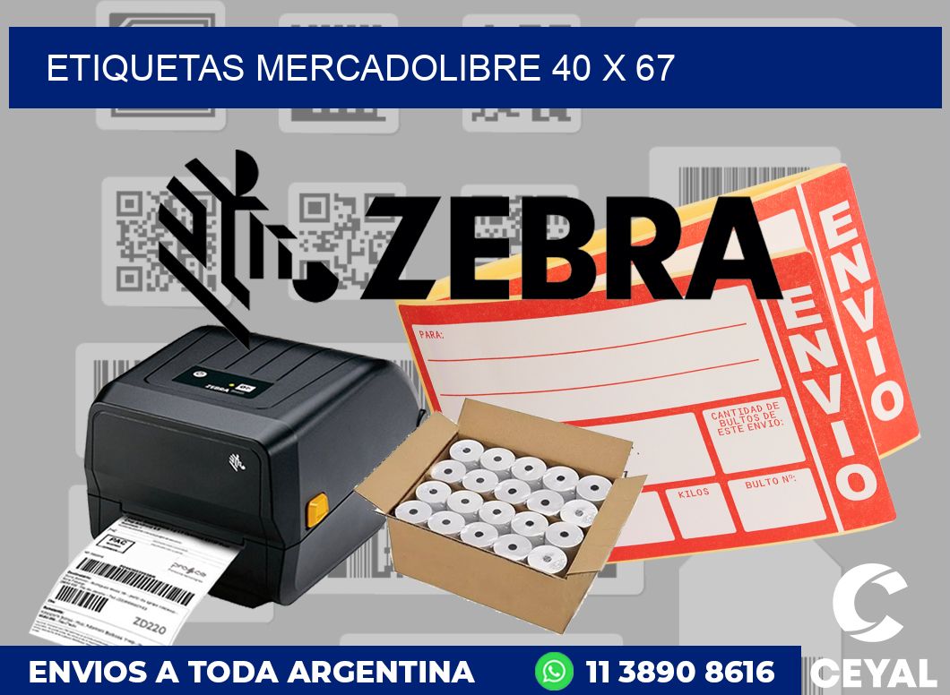 etiquetas mercadolibre 40 x 67