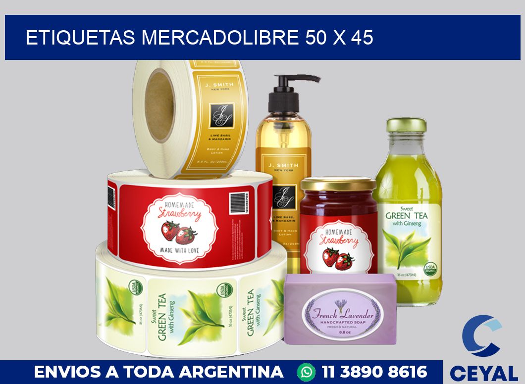 etiquetas mercadolibre 50 x 45