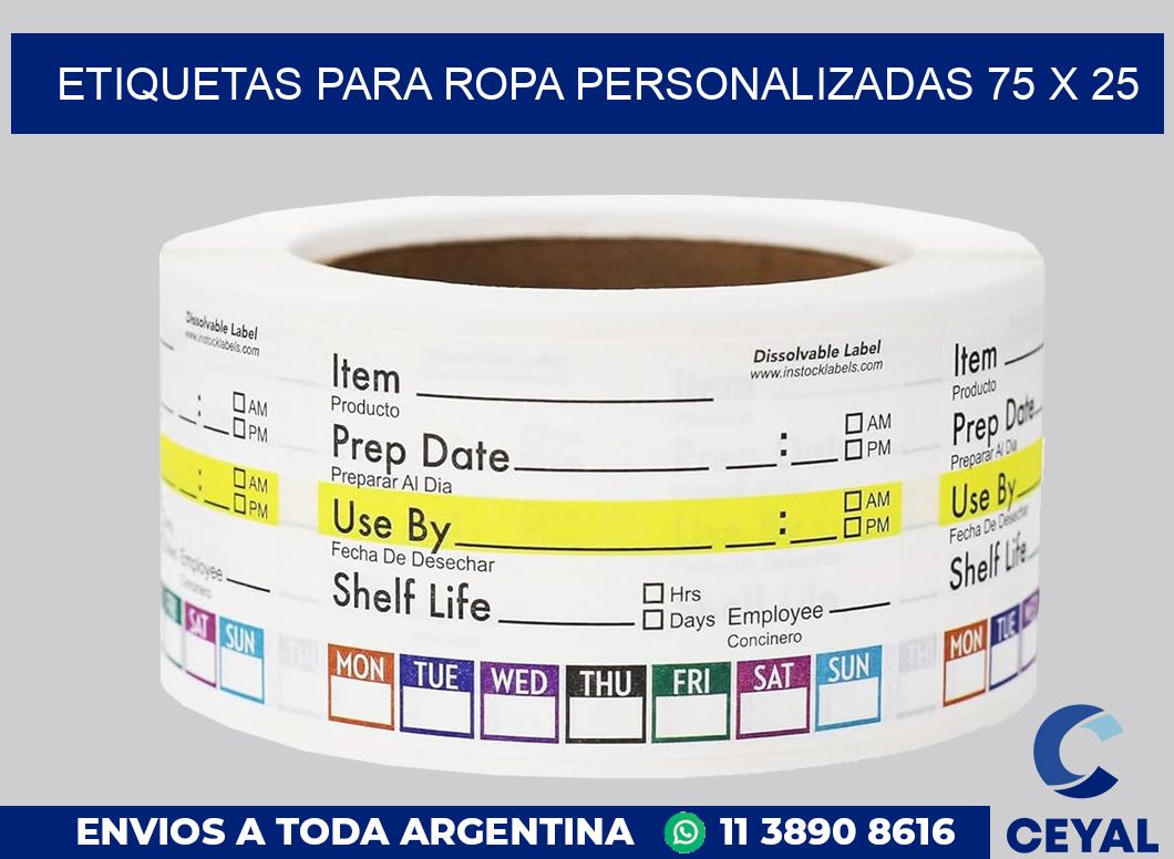 etiquetas para ropa personalizadas 75 x 25