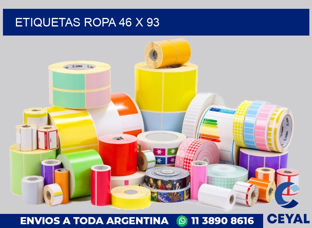 etiquetas ropa 46 x 93