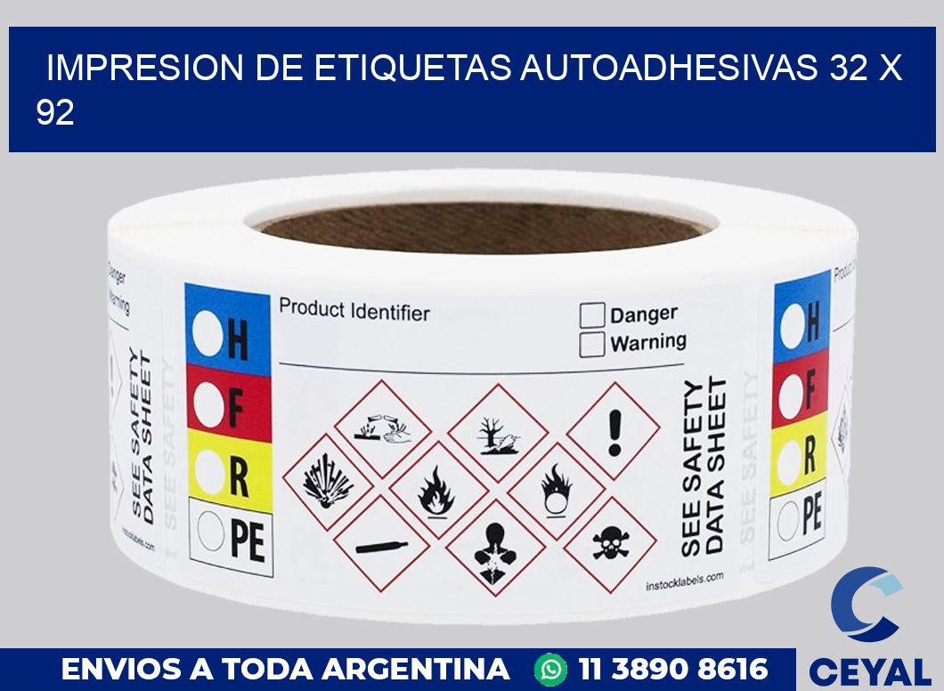 impresion de etiquetas autoadhesivas 32 x 92
