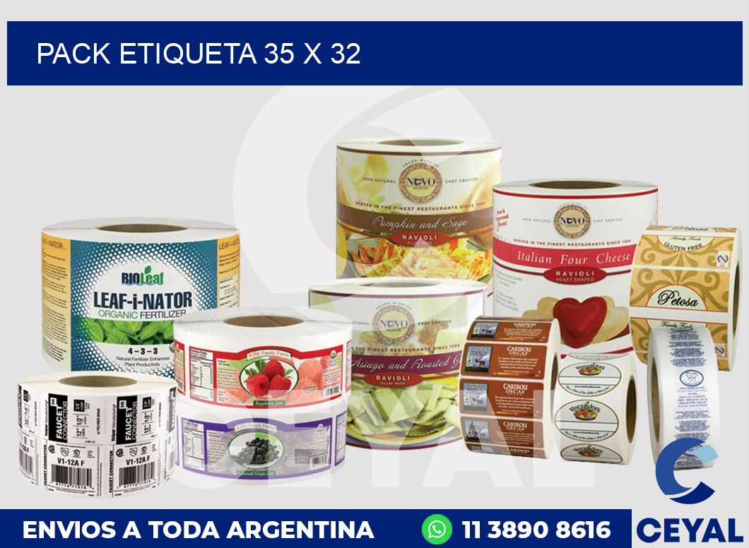 pack etiqueta 35 x 32