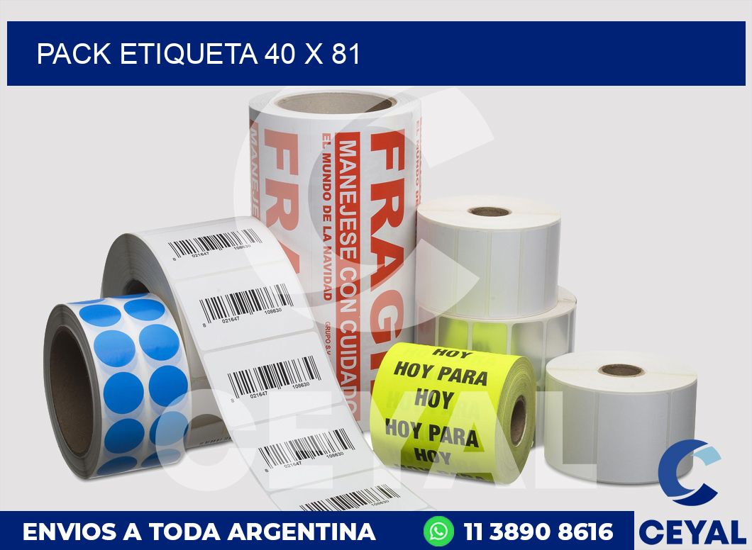 pack etiqueta 40 x 81