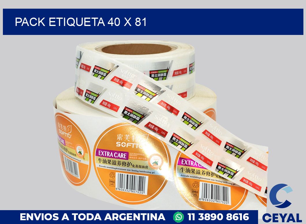 pack etiqueta 40 x 81