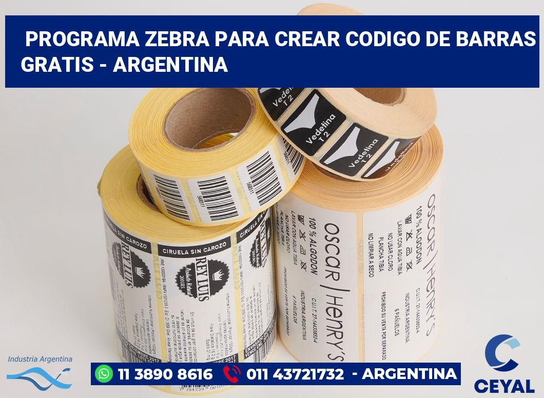 programa zebra para crear codigo de barras gratis - Argentina