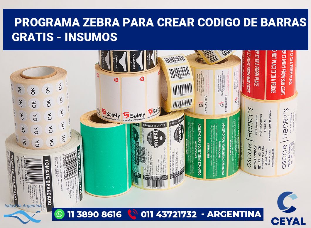 programa zebra para crear codigo de barras gratis - Insumos