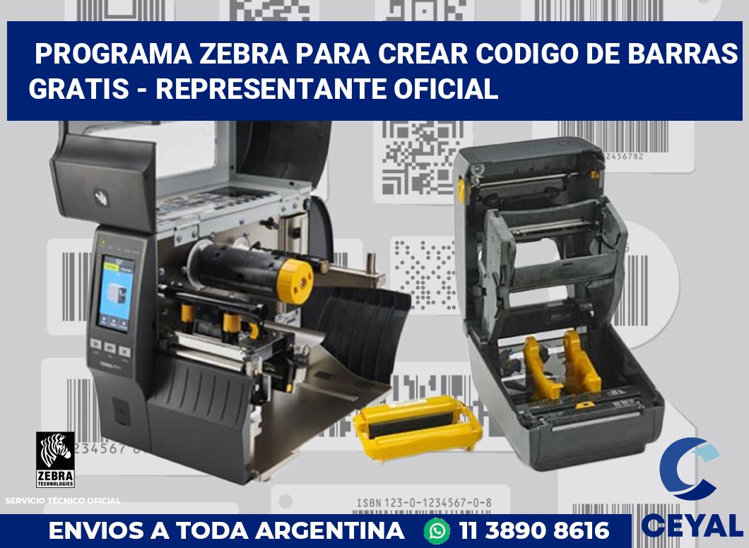 programa zebra para crear codigo de barras gratis - Representante oficial