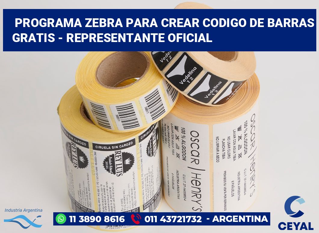 programa zebra para crear codigo de barras gratis - Representante oficial