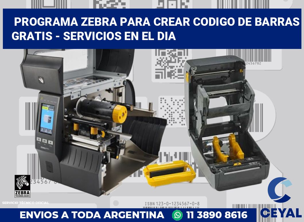 programa zebra para crear codigo de barras gratis - Servicios en el dia