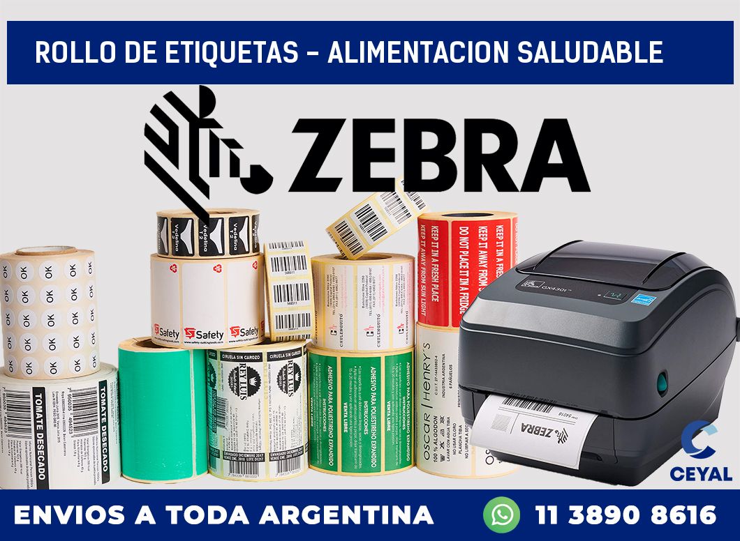 rollo de etiquetas – alimentacion saludable