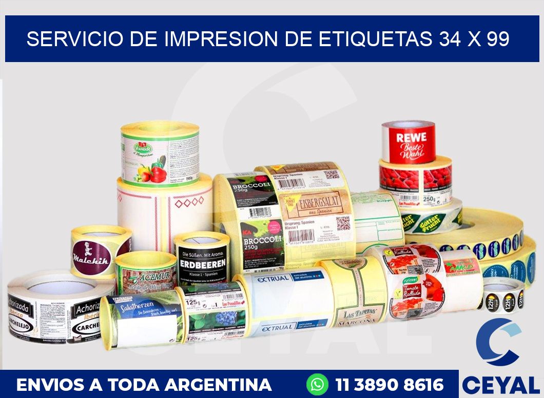 servicio de impresion de etiquetas 34 x 99