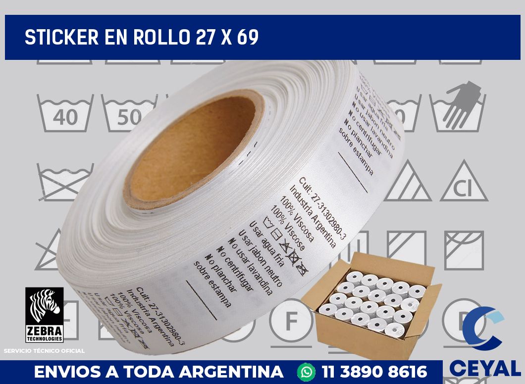 sticker en rollo 27 x 69