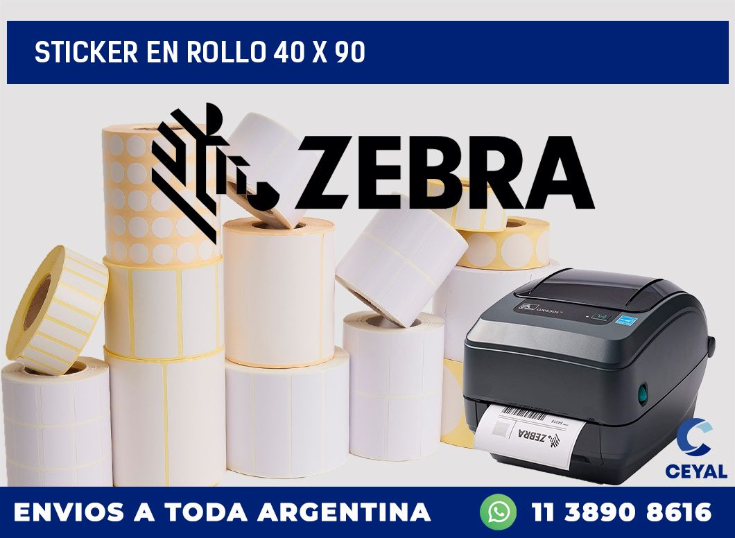 sticker en rollo 40 x 90