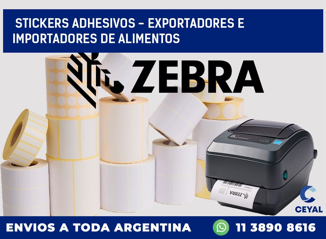 stickers adhesivos – exportadores e importadores de alimentos