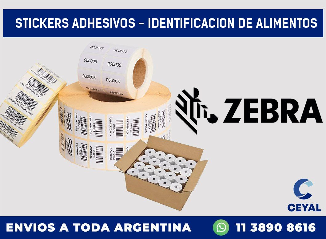 stickers adhesivos - identificacion de alimentos