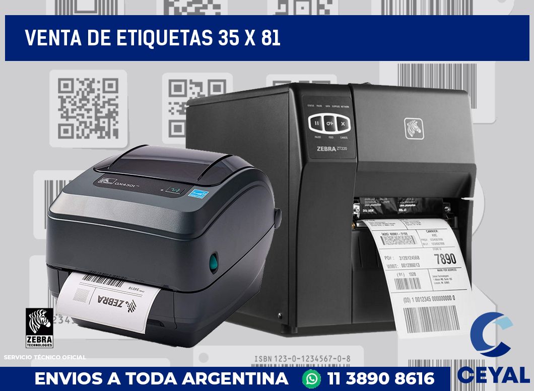 venta de etiquetas 35 x 81