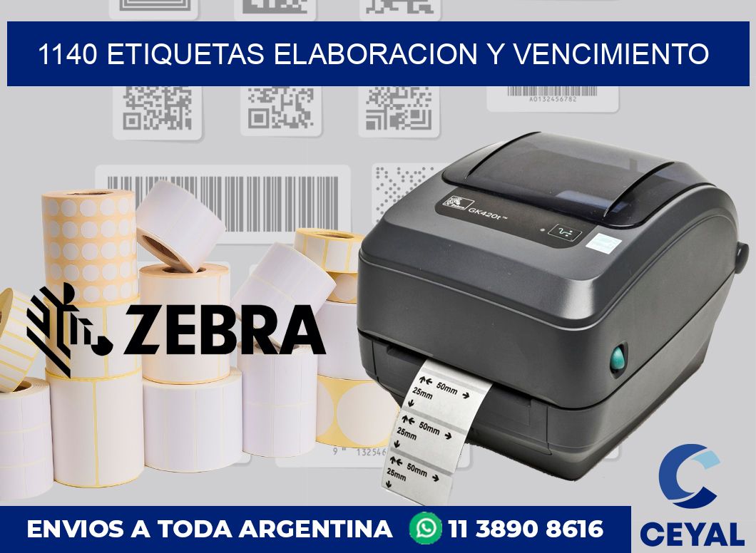 1140 Etiquetas elaboracion y vencimiento