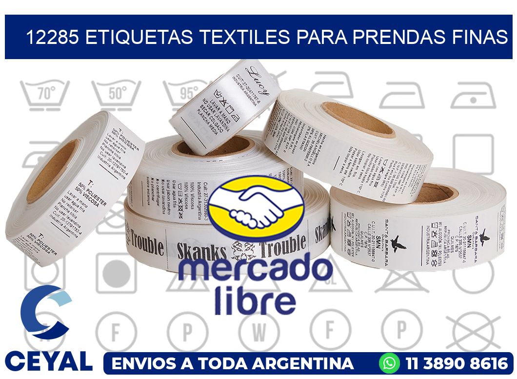 12285 Etiquetas textiles para prendas finas