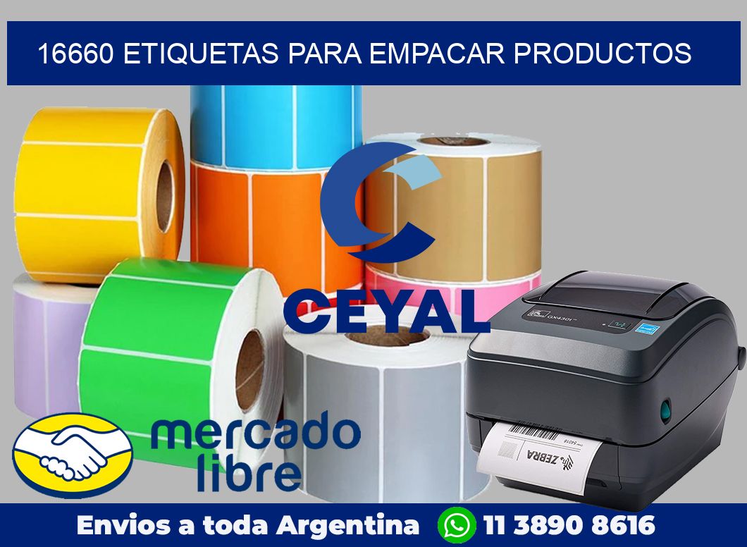 16660 Etiquetas para empacar productos