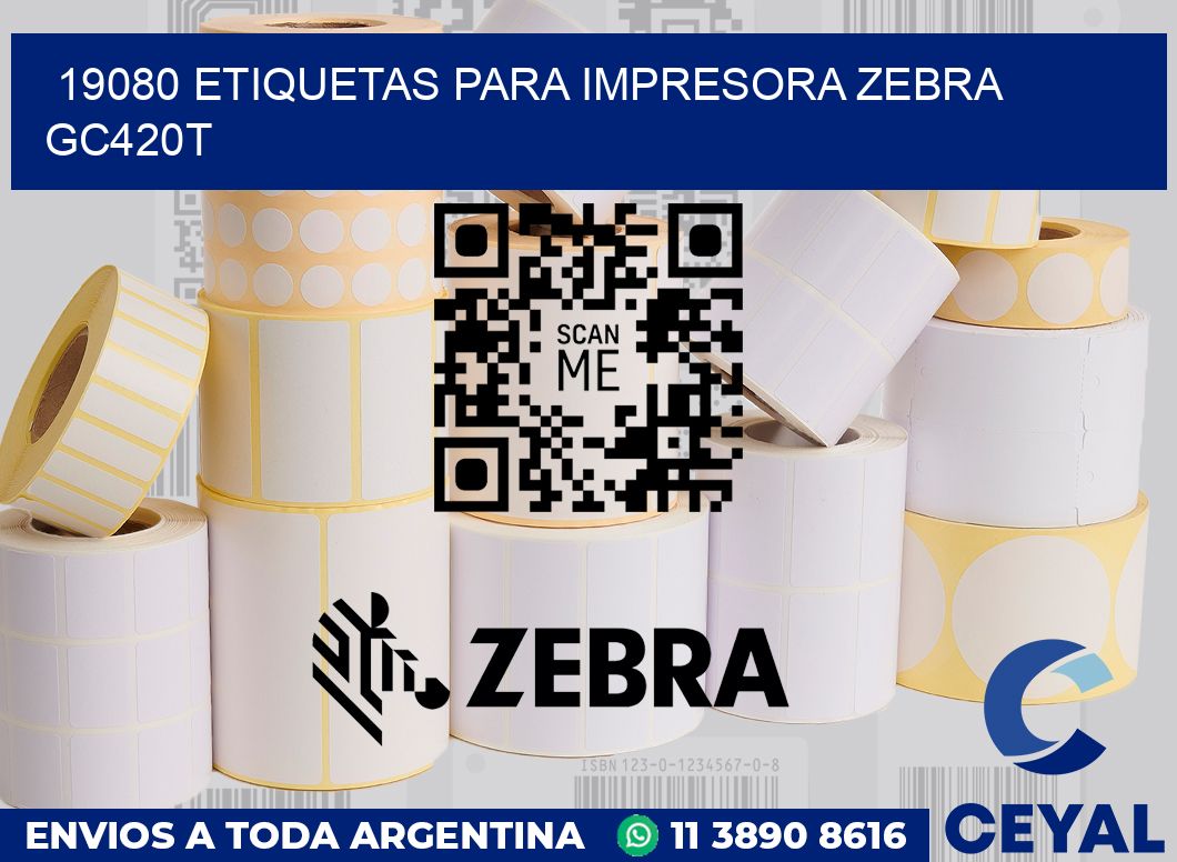 19080 etiquetas para impresora zebra GC420T
