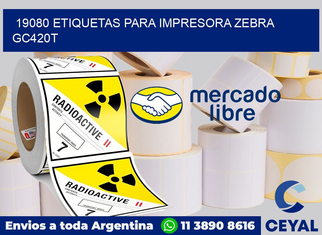 19080 etiquetas para impresora zebra GC420T
