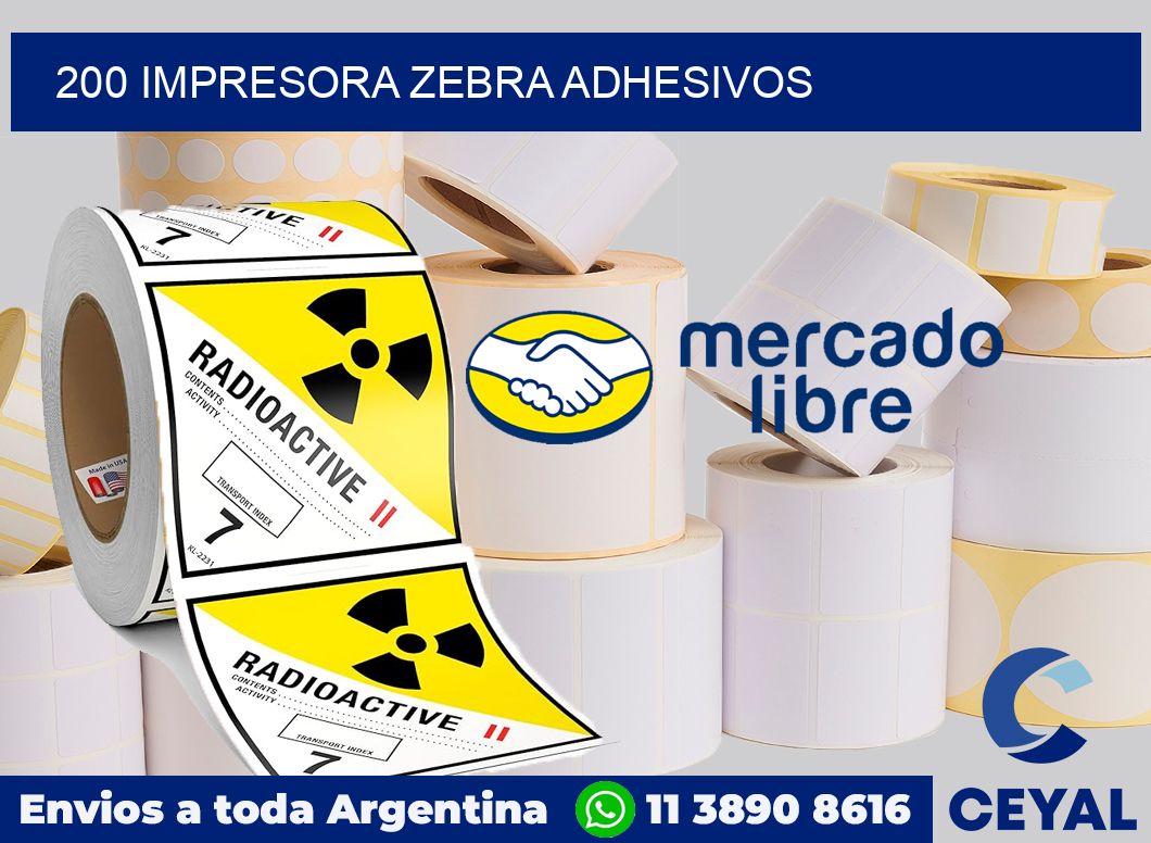 200 Impresora Zebra adhesivos