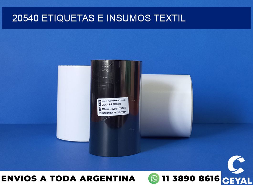 20540 etiquetas e insumos textil