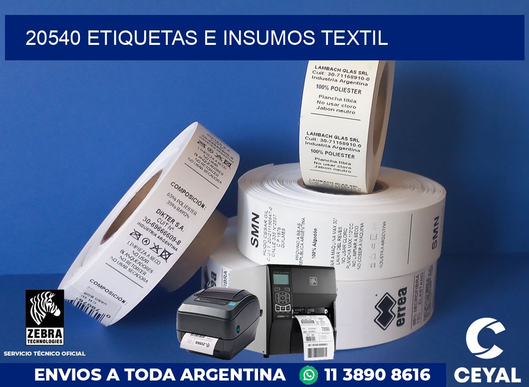 20540 etiquetas e insumos textil