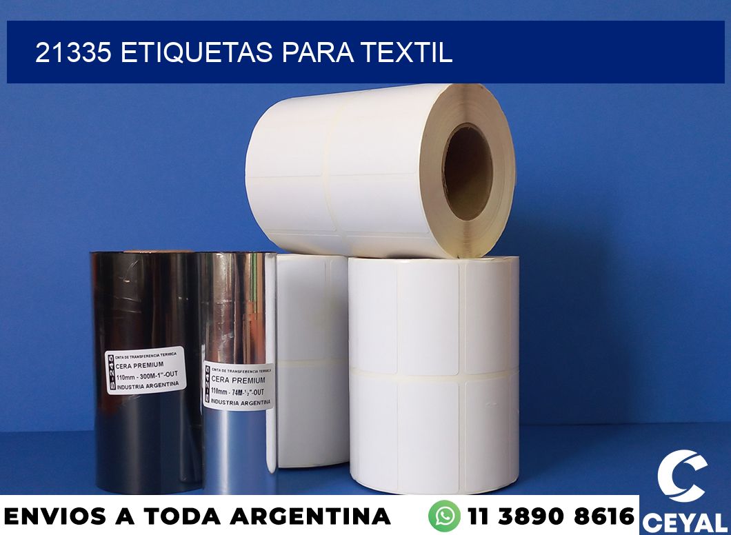 21335 etiquetas para textil