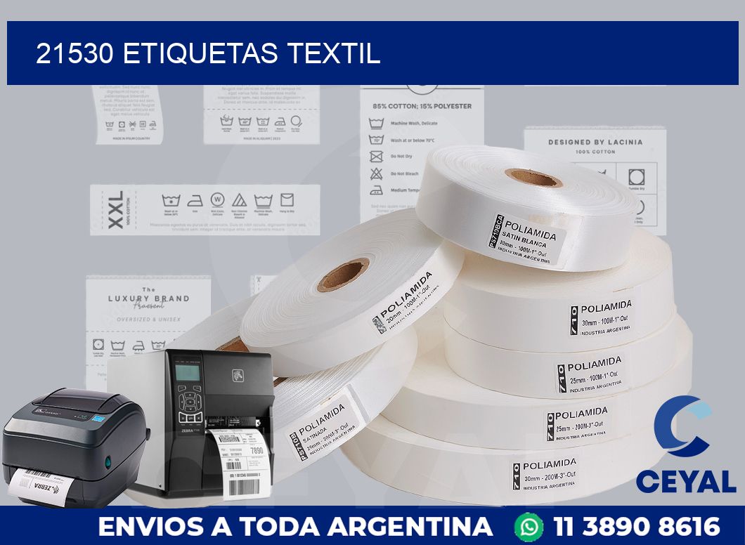 21530 etiquetas textil