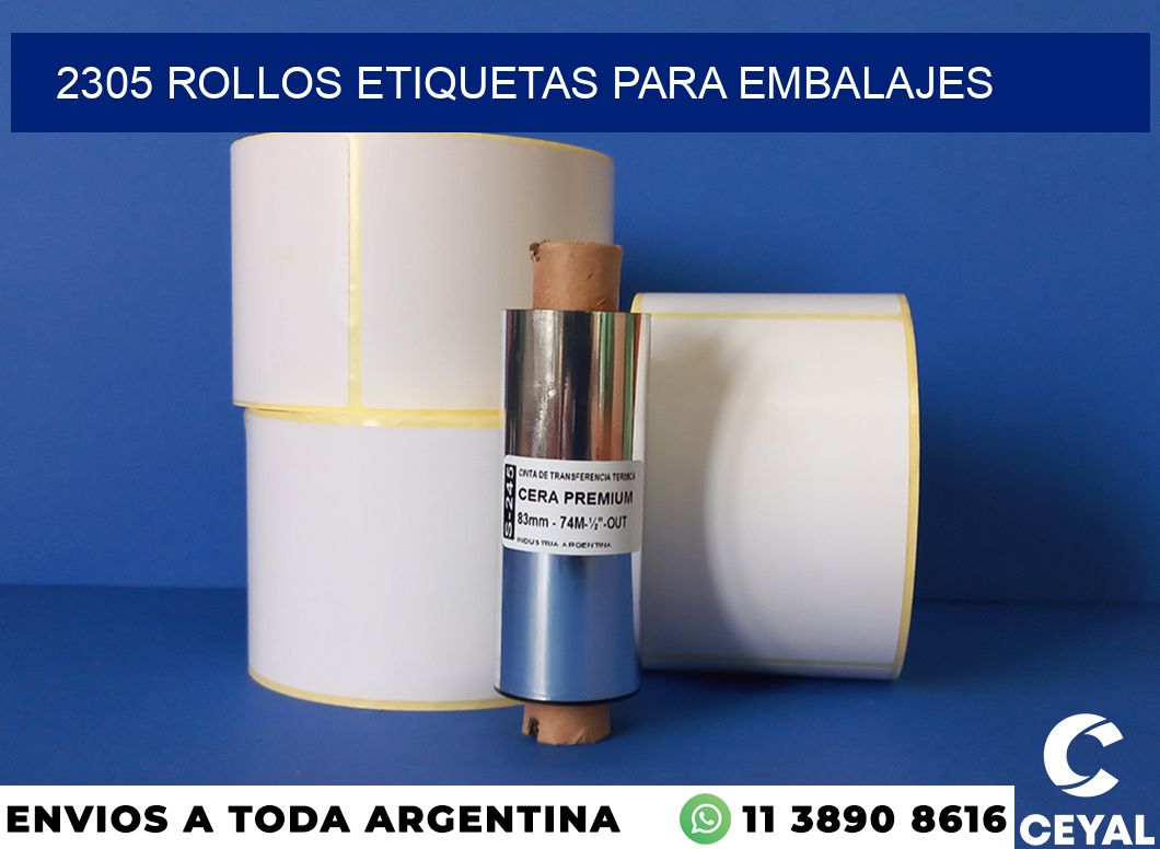 2305 rollos etiquetas para embalajes