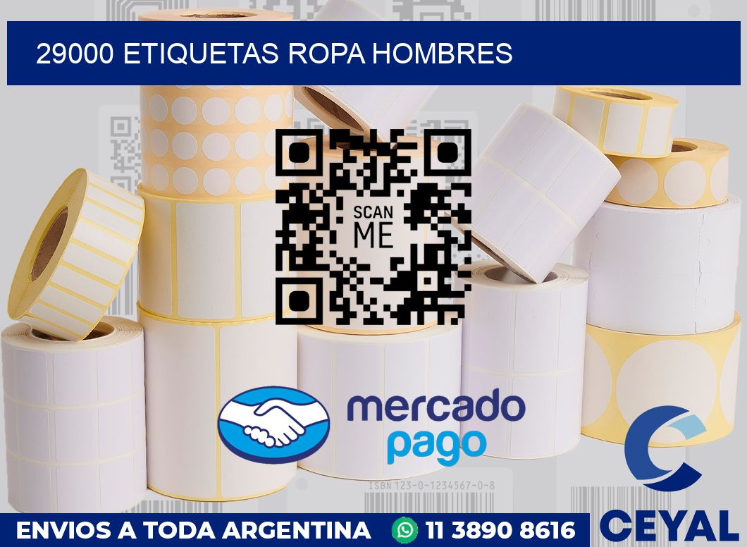 29000 Etiquetas ropa hombres