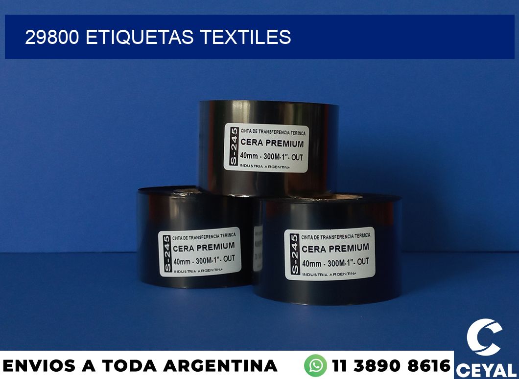 29800 etiquetas textiles