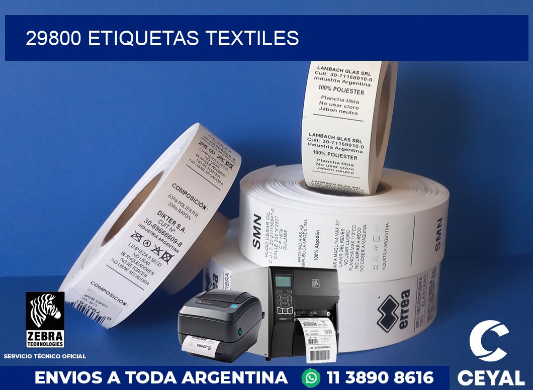 29800 etiquetas textiles